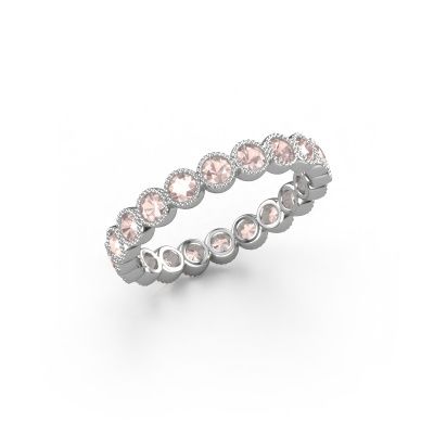 Ring Mariam 0.05 585 white gold morganite champagne 2.4 mm