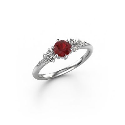 Engagement ring Royce RND 950 platinum ruby 5 mm