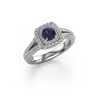 Engagement ring Annette 585 white gold sapphire 5 mm