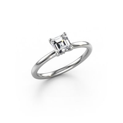 Engagement ring Crystal ASSC 1 585 white gold lab grown diamond 0.75 crt