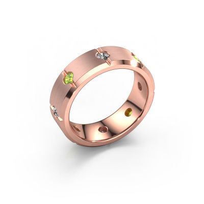 Herren ring Irwin 585 Roségold Peridot 2.7 mm