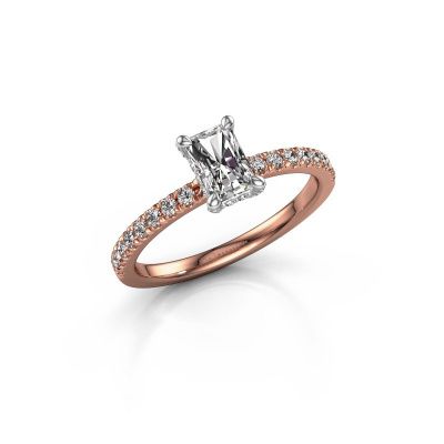 Verlovingsring Saskia rad 1 585 rosé goud diamant 0.65 crt