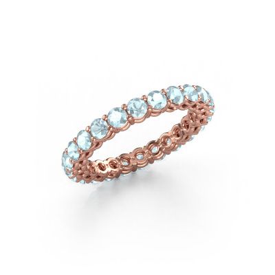 Stackable ring Michelle full 2.7 585 rose gold aquamarine 2.7 mm