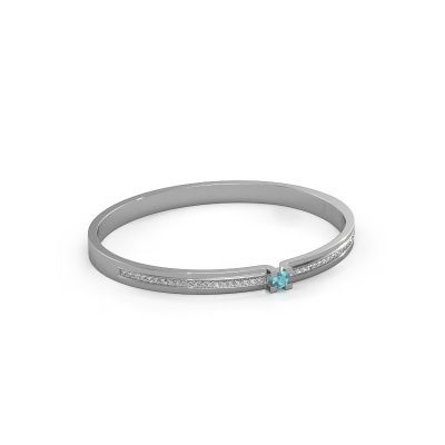 Bracelet Myrthe 585 white gold blue topaz 4 mm
