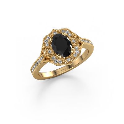 Verlobungsring Loni 585 Gold Schwarz Diamant 1.283 crt
