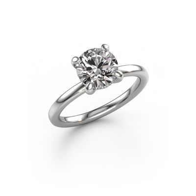 Engagement ring Simone RND 2 950 platinum zirconia 7.3 mm