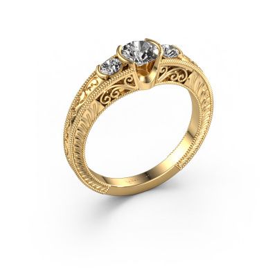 Promise ring Tasia 585 goud zirkonia 5 mm
