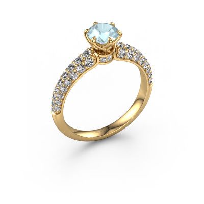 Engagement ring Meryl 585 gold aquamarine 5.7 mm