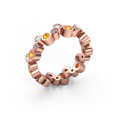Ring Tessa 585 rose gold citrin 2.5 mm