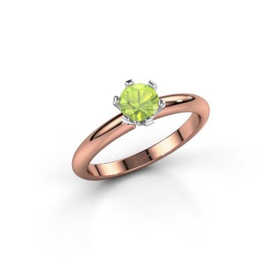 Engagement ring Tiffy 1 585 rose gold peridot 5 mm