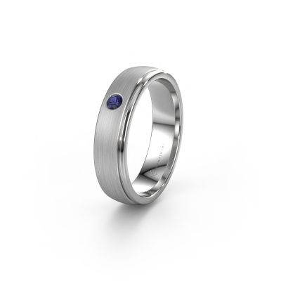 Wedding ring WH0501L25AMP 585 white gold sapphire ±0.20x0.07 in