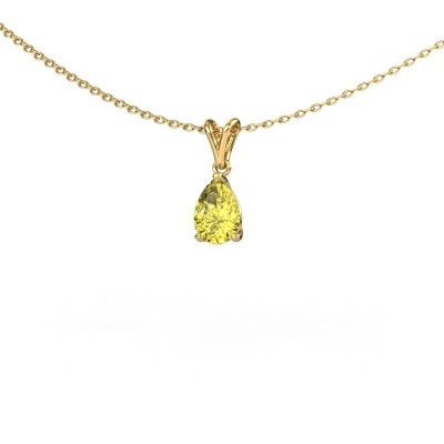 Pendant Sam PER 585 gold yellow lab grown diamond 7x5 mm