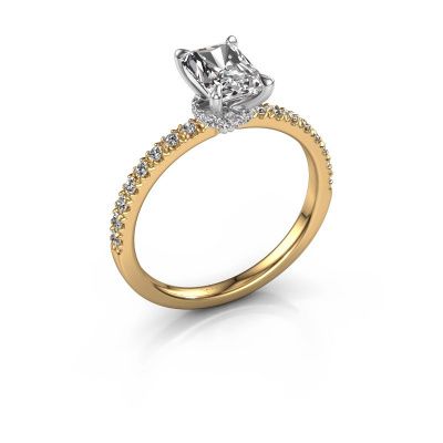 Bague de fiançailles Crystal RAD 4 585 or jaune diamant 1.31 crt