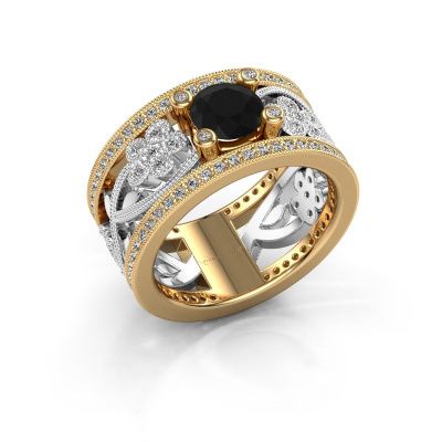 Ring Severine 585 goud zwarte diamant 1.565 crt
