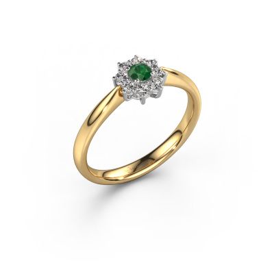 Engagement ring Carolyn 1 585 gold emerald 3 mm