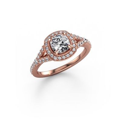 Bague de fiançailles Pamela CUS 585 or rose diamant synthétique 1.362 crt