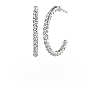 Clous d'oreilles Terra 25mm 585 or blanc