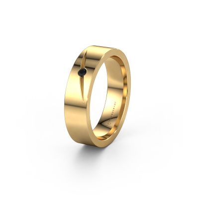Wedding ring WH0170L15A 585 gold black diamond ±0.20x0.07 in