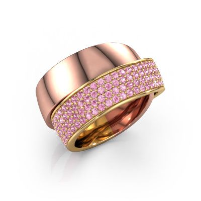 Ring Danna 585 rose gold pink sapphire 1.3 mm