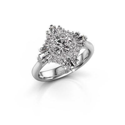Engagement ring Thalia 585 white gold lab-grown diamond 1.443 crt