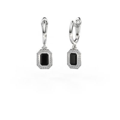 Ohrhänger Noud EME 950 Platin Schwarz Diamant 0.84 crt