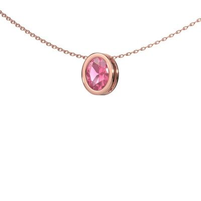 Pendant Lavon OVL 585 rose gold pink sapphire 7,5x5,5 mm