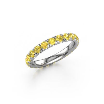 Stackable ring Jackie 2.7 950 platinum yellow sapphire 2.7 mm