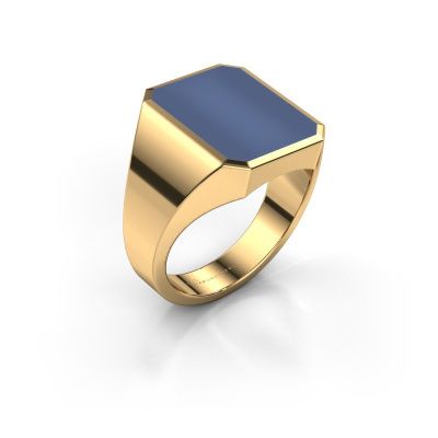 Signet ring Lars 4 585 gold blue sardonyx 15x12 mm