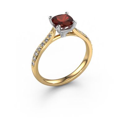 Engagement ring Mignon cus 2 585 gold garnet 6 mm