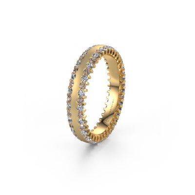 Trauring WH2139L24B 585 Gold Braun Diamant ±4x2 mm