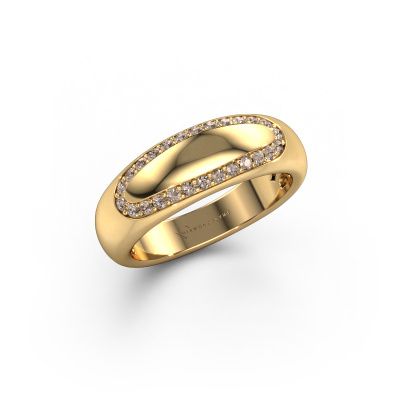 Alliance Danique 585 or jaune diamant brun ±6x3 mm