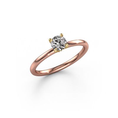 Verlobungsring Crystal RND 1 585 Roségold Diamant 0.40 crt