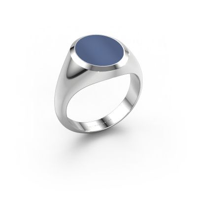 Signet ring Herman 3 950 platinum blue sardonyx 13x11 mm