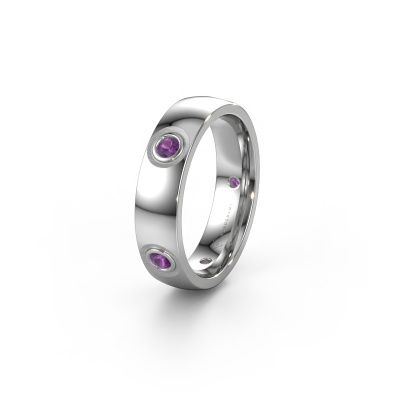 Trauring WH0139L25BP 950 Platin Amethyst ±5x2 mm