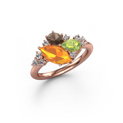 Ring Amanda 585 rose gold citrin 10x5 mm