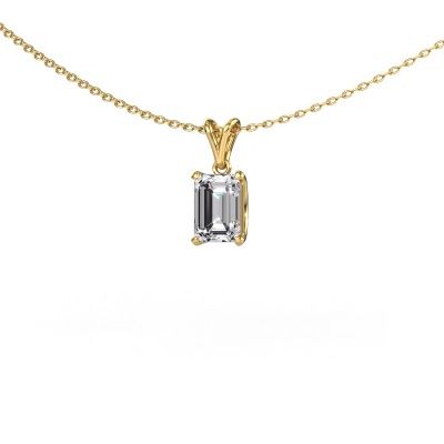Pendant Sam EME 585 gold zirconia 7x5 mm