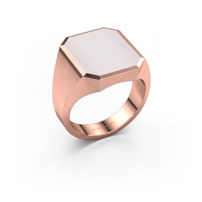 Chevalière Lars 5 585 or rose nicolo rouge 16x13 mm