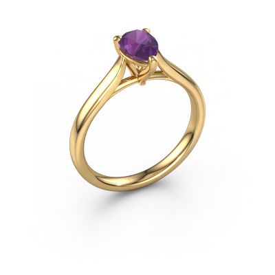 Bague de fiançailles Mignon PER 1 585 or jaune améthyste 7x5 mm