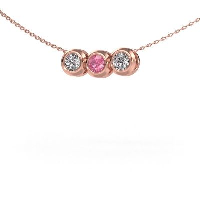 Collier Kim 3 585 or rose saphir rose 4 mm