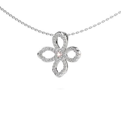 Necklace Chelsea 585 white gold morganite champagne 2 mm