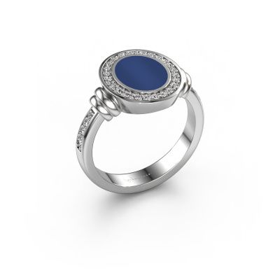 Siegelring Servie 1 950 Platin Lapislazuli 10x8 mm