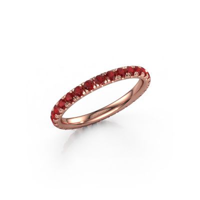 Bague superposable Jackie 2.0 585 or rose rubis 2 mm