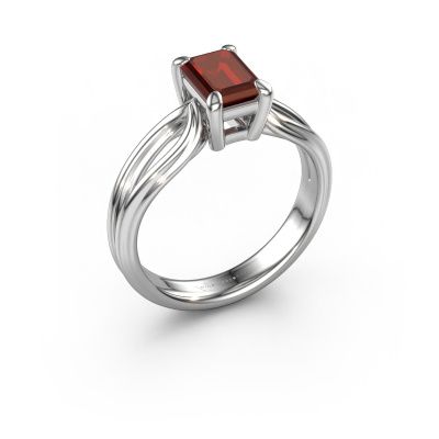 Verlobungsring Antonia eme 1 950 Platin Granat 7x5 mm