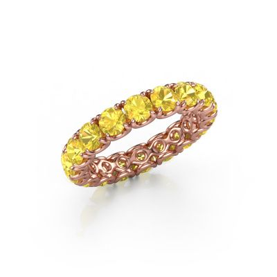 Stackable ring Estee 3.7 585 rose gold yellow sapphire 3.7 mm