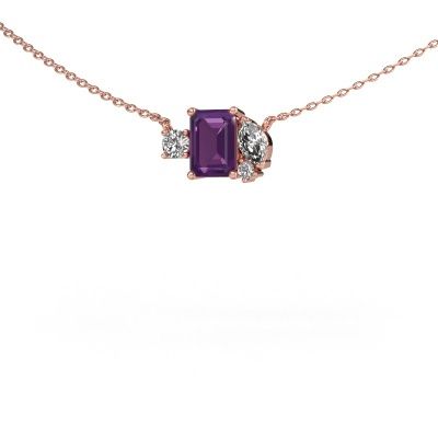 Pendentif Frauke EME 585 or rose améthyste 7x5 mm