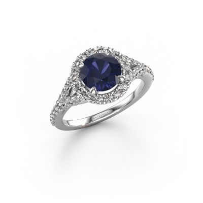 Engagement ring Kimber RND 950 platinum sapphire 7 mm