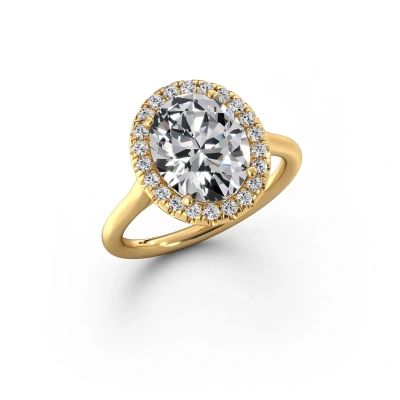 Engagement ring Seline ovl 1 585 gold lab grown diamond 2.964 crt