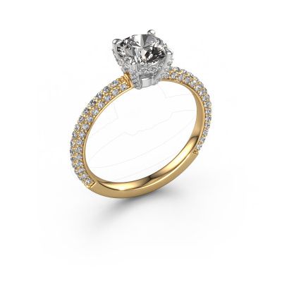Engagement ring Saskia rnd 2 585 gold lab grown diamond 2.064 crt