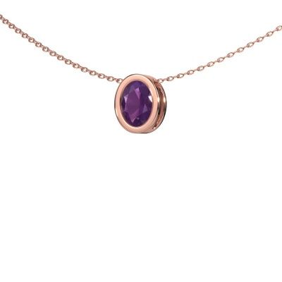 Anhänger Lavon OVL 585 Roségold Amethyst 7,5x5,5 mm