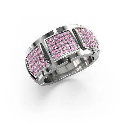 Ring Laura 585 white gold pink sapphire 1 mm